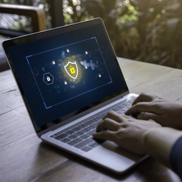 Safe computer software on a laptop screen